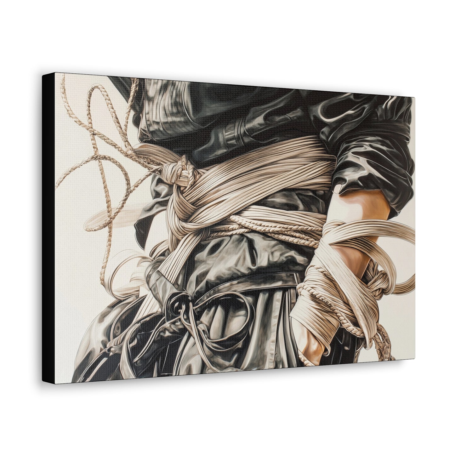 Gallery Wrapped Canvas, Ropes and Reverence Art Canvas, Erotic Shibari Art Canvas – Henri