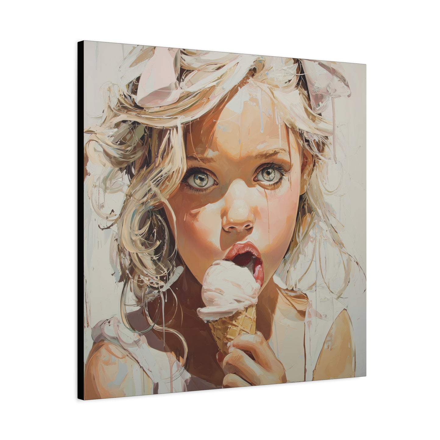 Gallery Wrapped Canvas, Sweet Summer Nostalgia, Sugar and Spice Art Canvas, Ice Cream Dreams Art – Briony