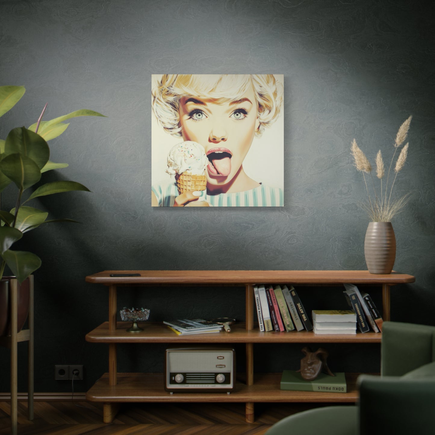 Gallery Wrapped Canvas, Sweet Summer Nostalgia, Sugar and Spice Art Canvas, Ice Cream Dreams Art – Tilly