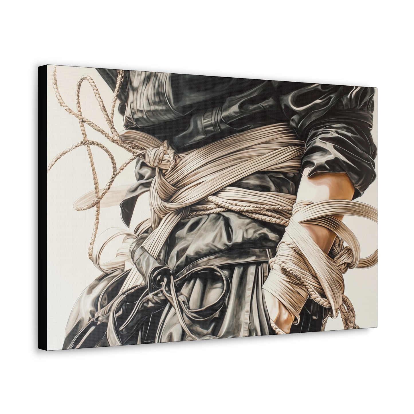 Gallery Wrapped Canvas, Ropes and Reverence Art Canvas, Erotic Shibari Art Canvas – Henri
