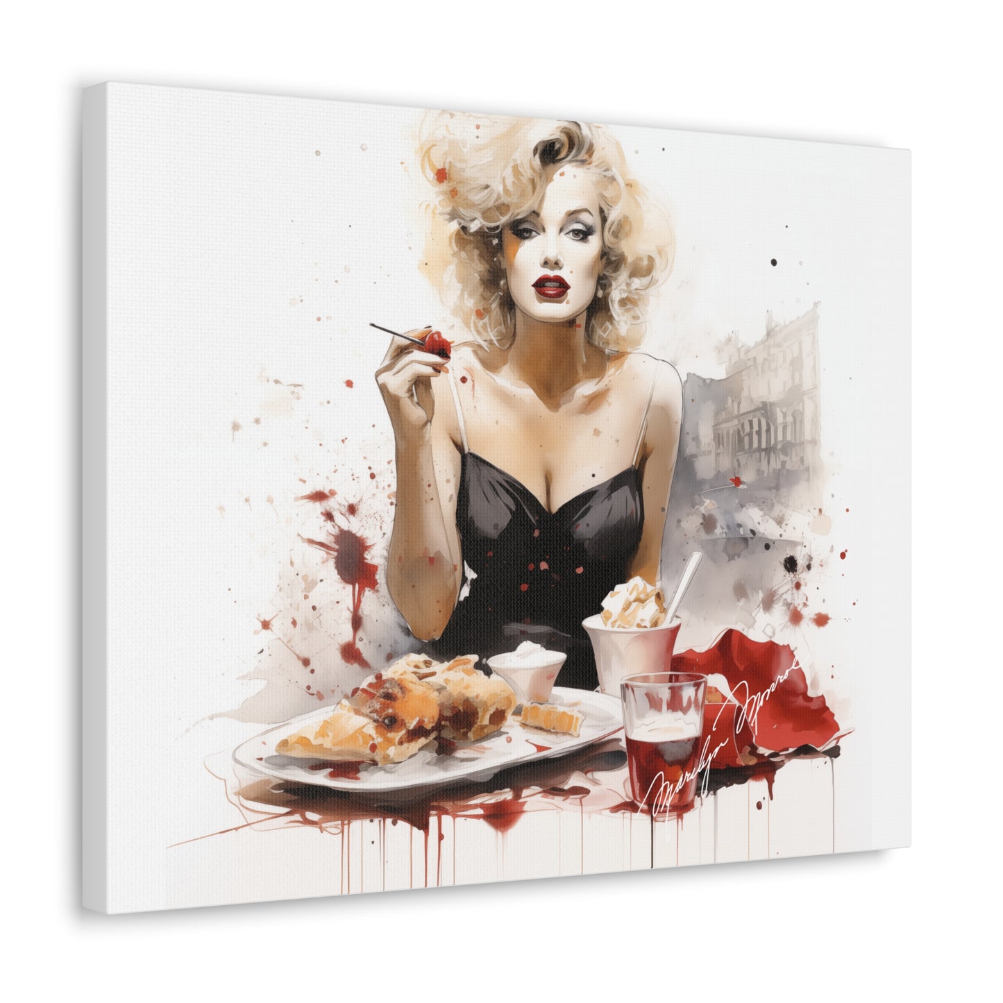 Canvas Wall Art, Gallery Wrapped Pop Art, Celebrity Wall Art – Marilyn Monroe - Cafe