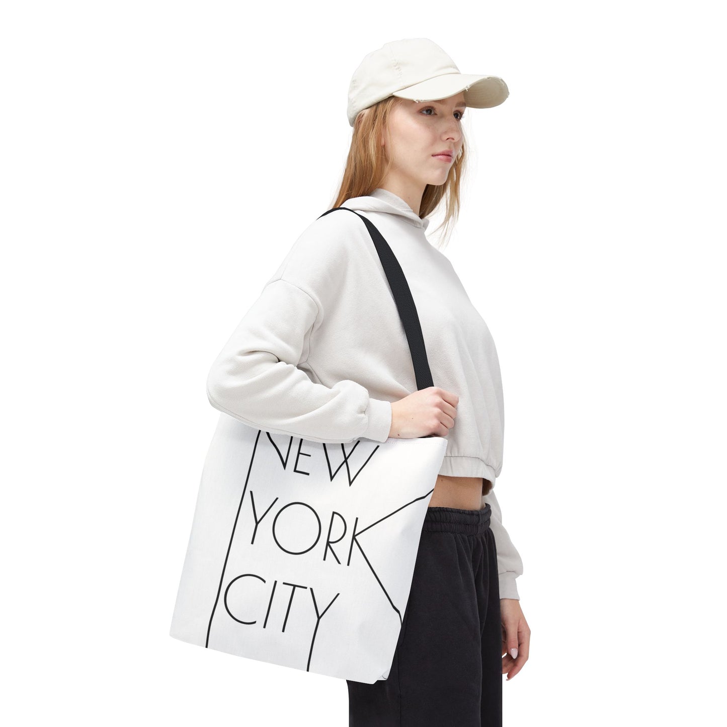 New York City Lines Tote Bag, Utility Tote - New York Tote - New York City Tote - Black and Whit