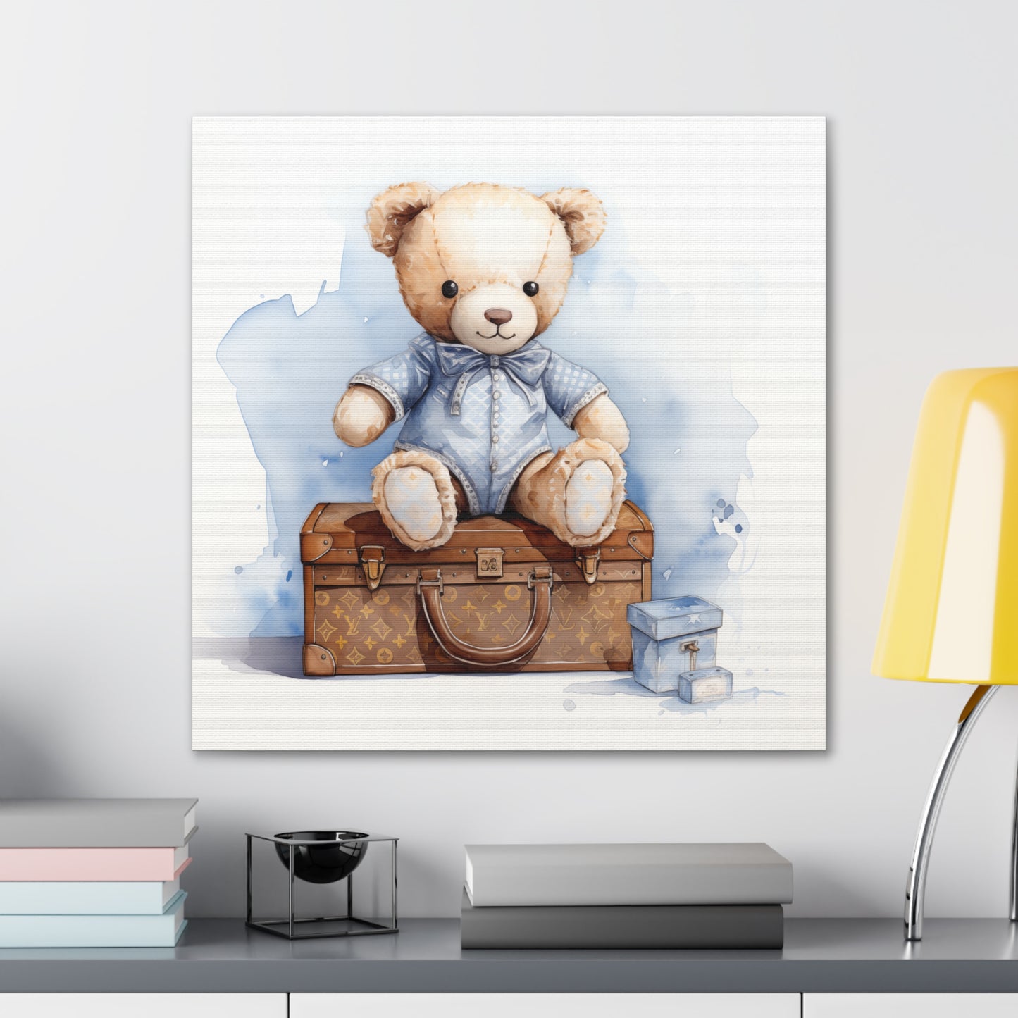 Canvas Gallery Wrap - LV Bear Wall Art - Blu