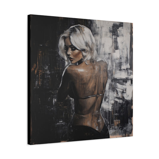 Gallery Wrapped Canvas, Guilt and Grit Adult Art Canvas, Erotic Pinup Art Canvas – Odette
