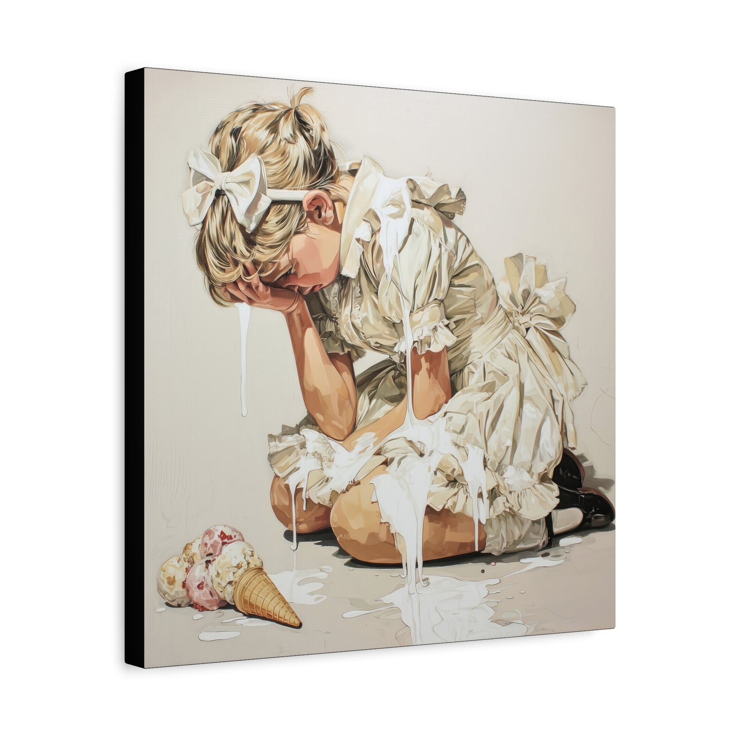Gallery Wrapped Canvas, Sweet Summer Nostalgia, Sugar and Spice Art Canvas, Ice Cream Dreams Art – Clara