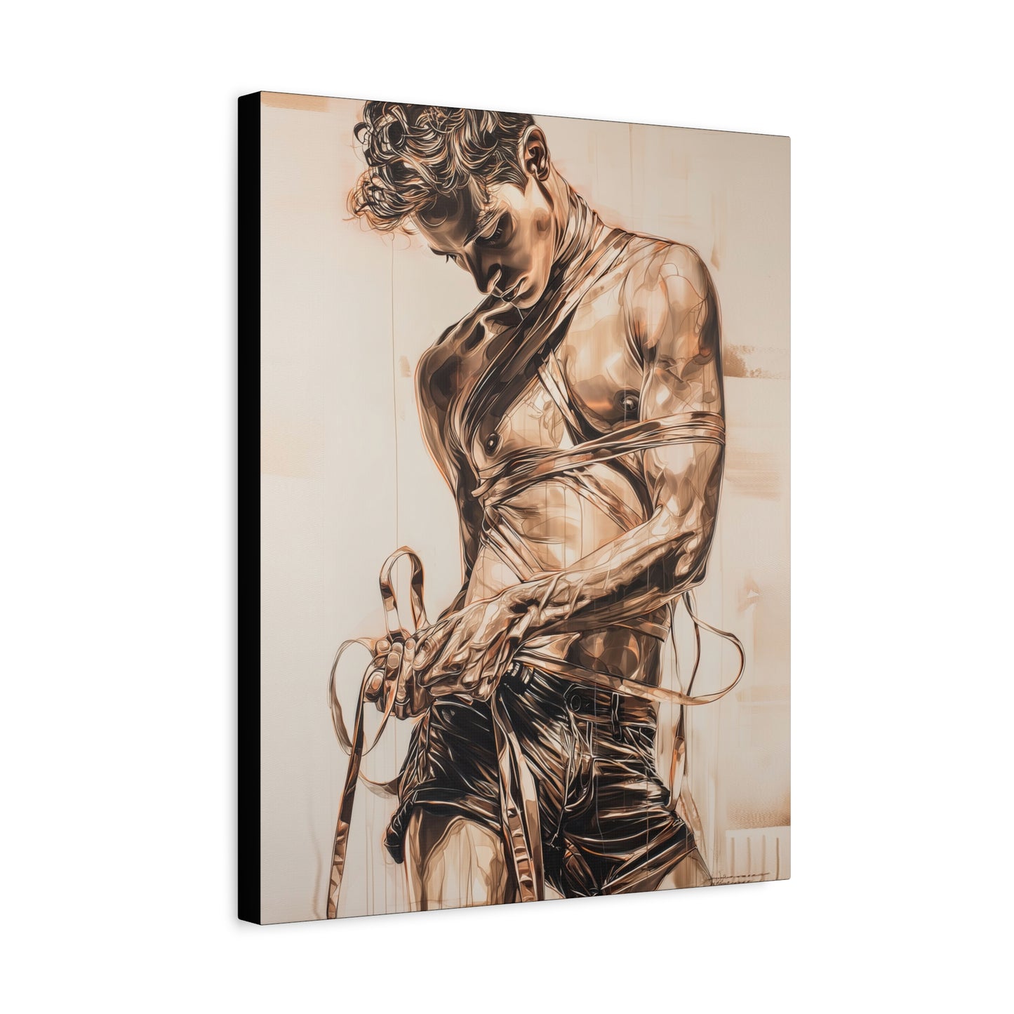 Gallery Wrapped Canvas, Ropes and Reverence Art Canvas, Erotic Shibari Art Canvas – Orion
