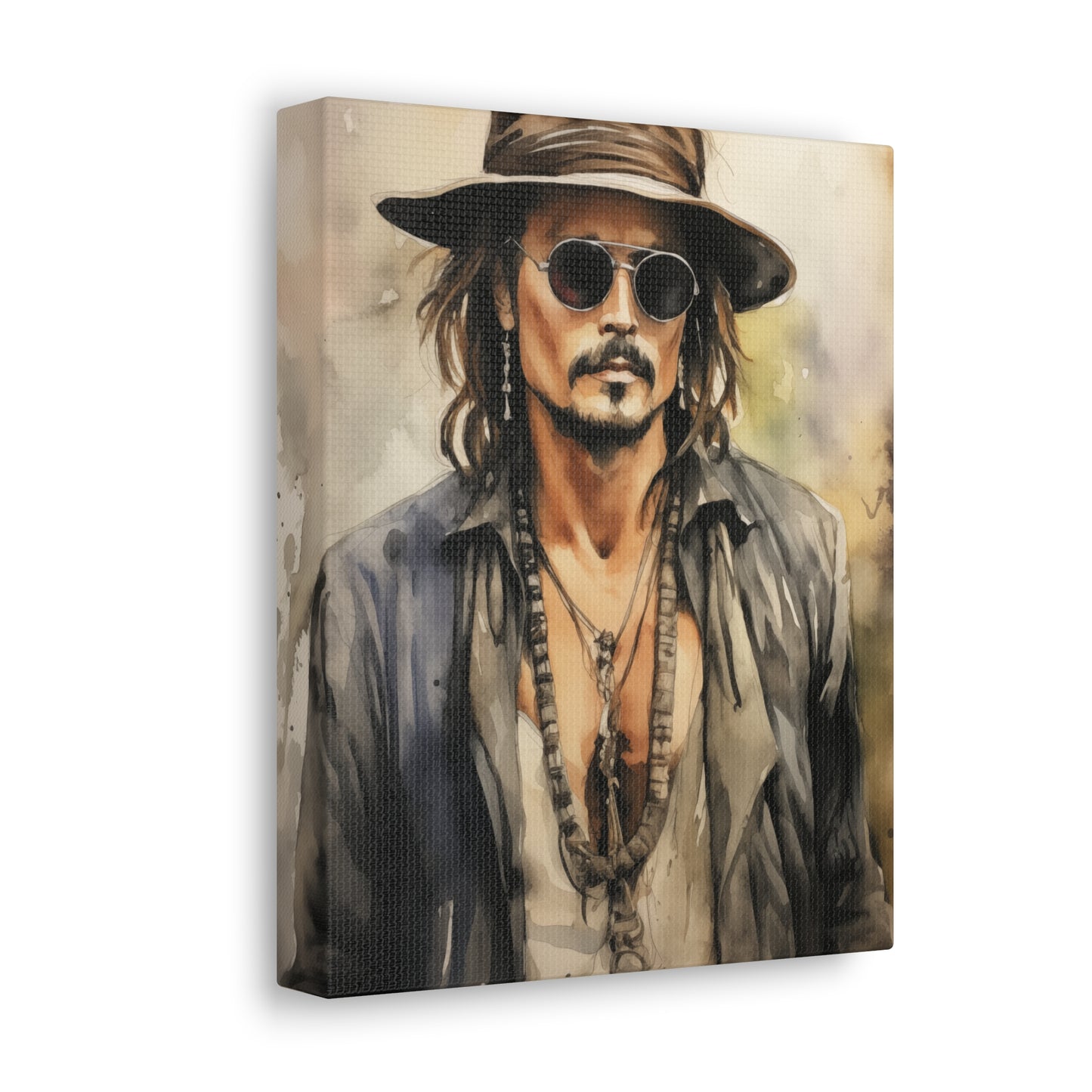 Gallery Wrapped Canvas, Celebrity Inspired, Pop Art Canvas – Johnny
