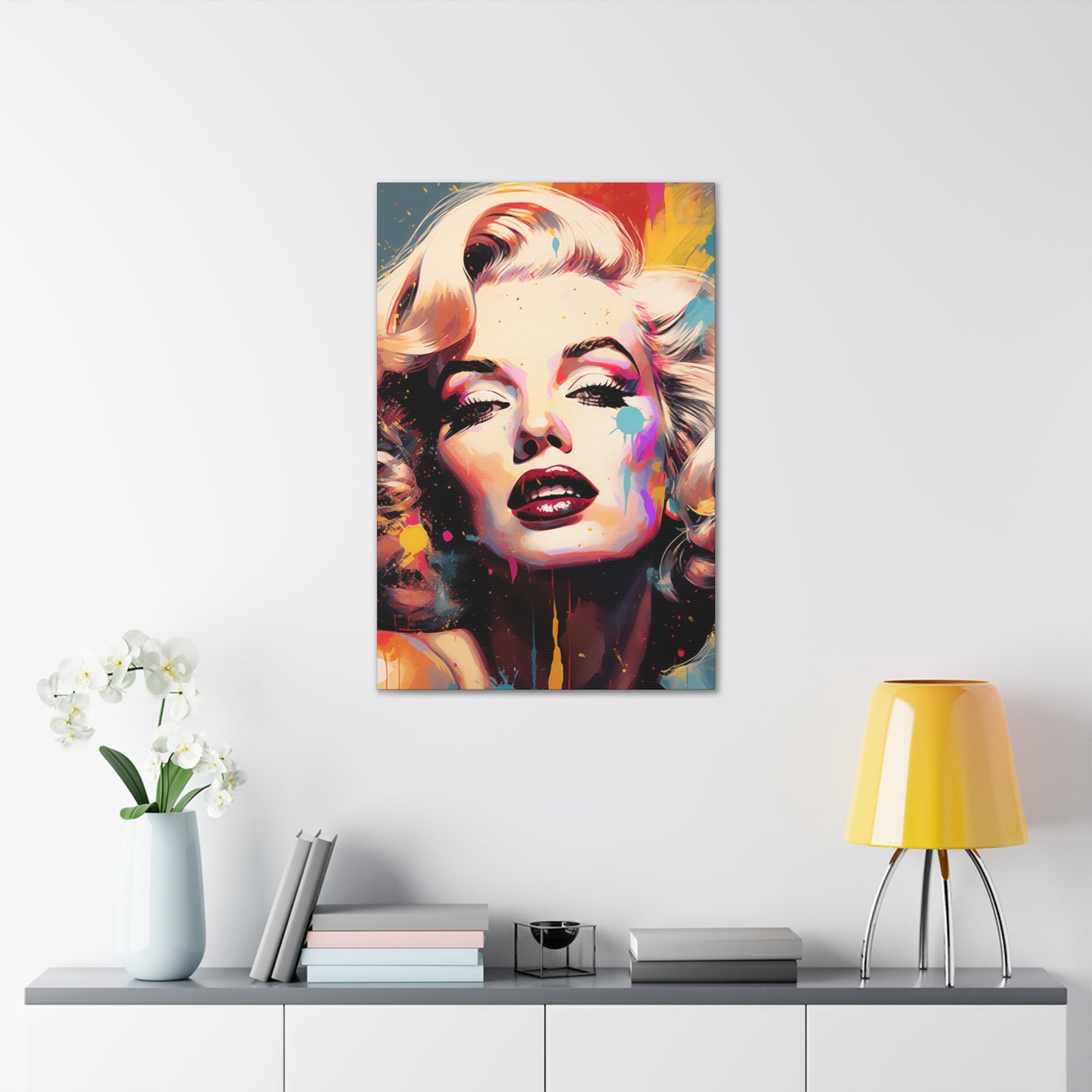 Canvas Wall Art, Gallery Wrapped Pop Art, Celebrity Wall Art – Marilyn Monroe - Abstract