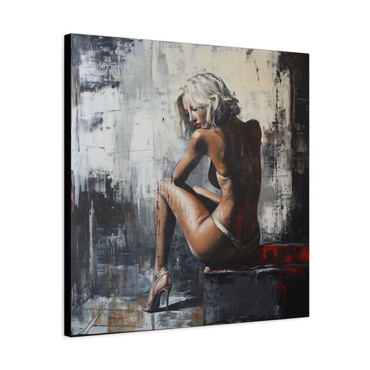Gallery Wrapped Canvas, Guilt and Grit Adult Art Canvas, Erotic Pinup Art Canvas – Verona