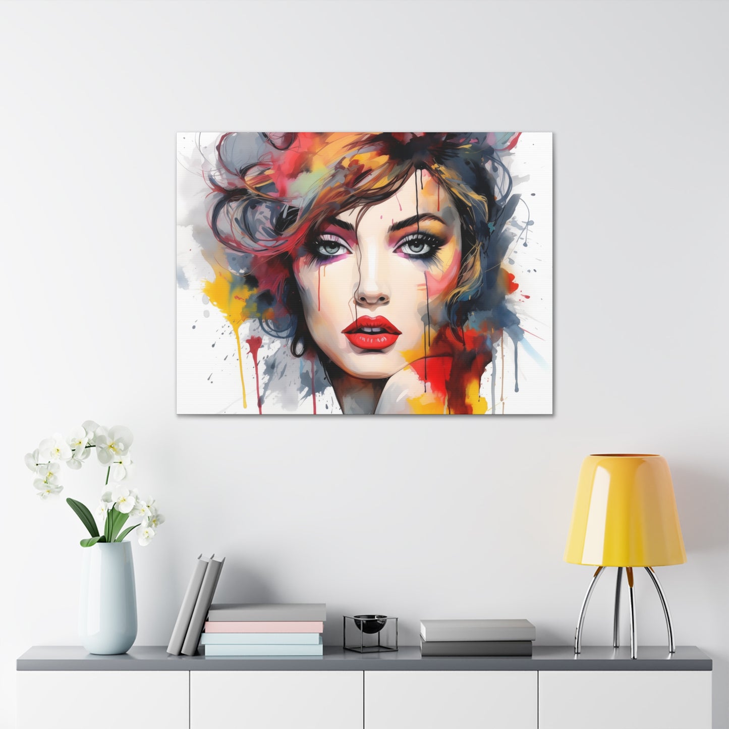 Canvas Wall Art, Gallery Wrapped Pop Art, Femme Doll Wall Art – Alessia