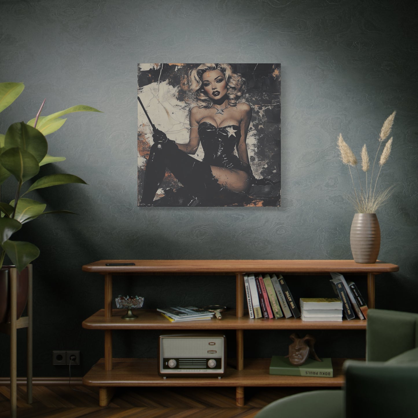 Gallery Wrapped Canvas, Guilt and Grit Adult Art Canvas, Erotic Pinup Art Canvas – Bianca