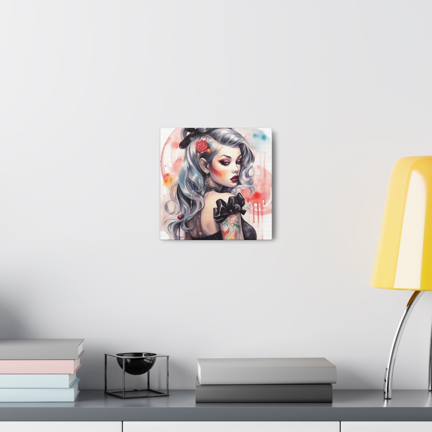 Gallery Wrapped Canvas, Edgy Tattooed Beauty, Urban Pop Art Canvas – Sabella