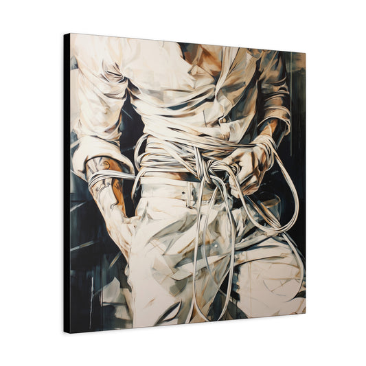 Gallery Wrapped Canvas, Ropes and Reverence Art Canvas, Erotic Shibari Art Canvas – Lucien