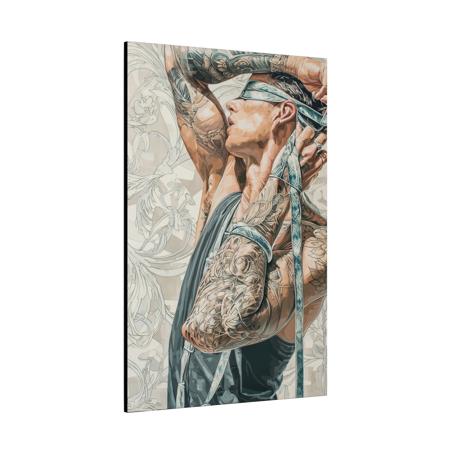 Gallery Wrapped Canvas, Ropes and Reverence Art Canvas, Erotic Shibari Art Canvas – Ronan