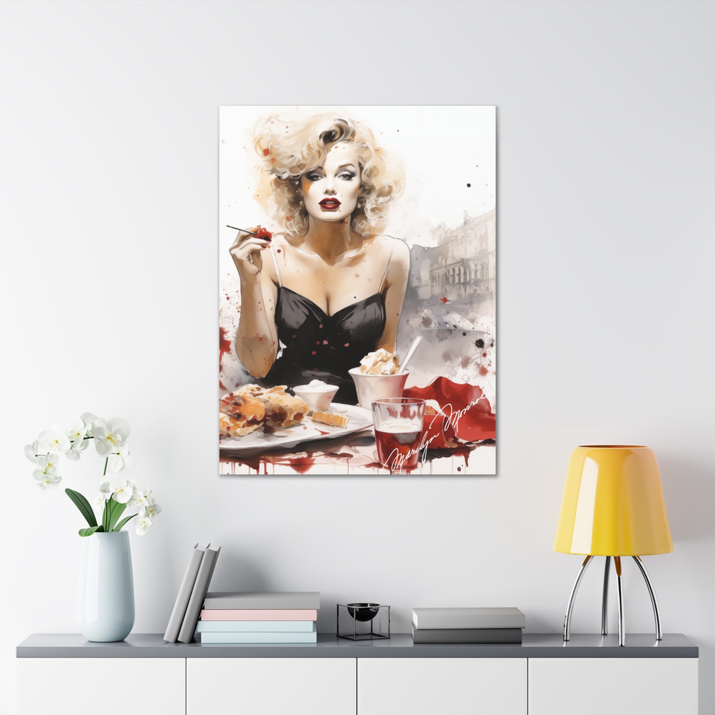 Canvas Wall Art, Gallery Wrapped Pop Art, Celebrity Wall Art – Marilyn Monroe - Cafe