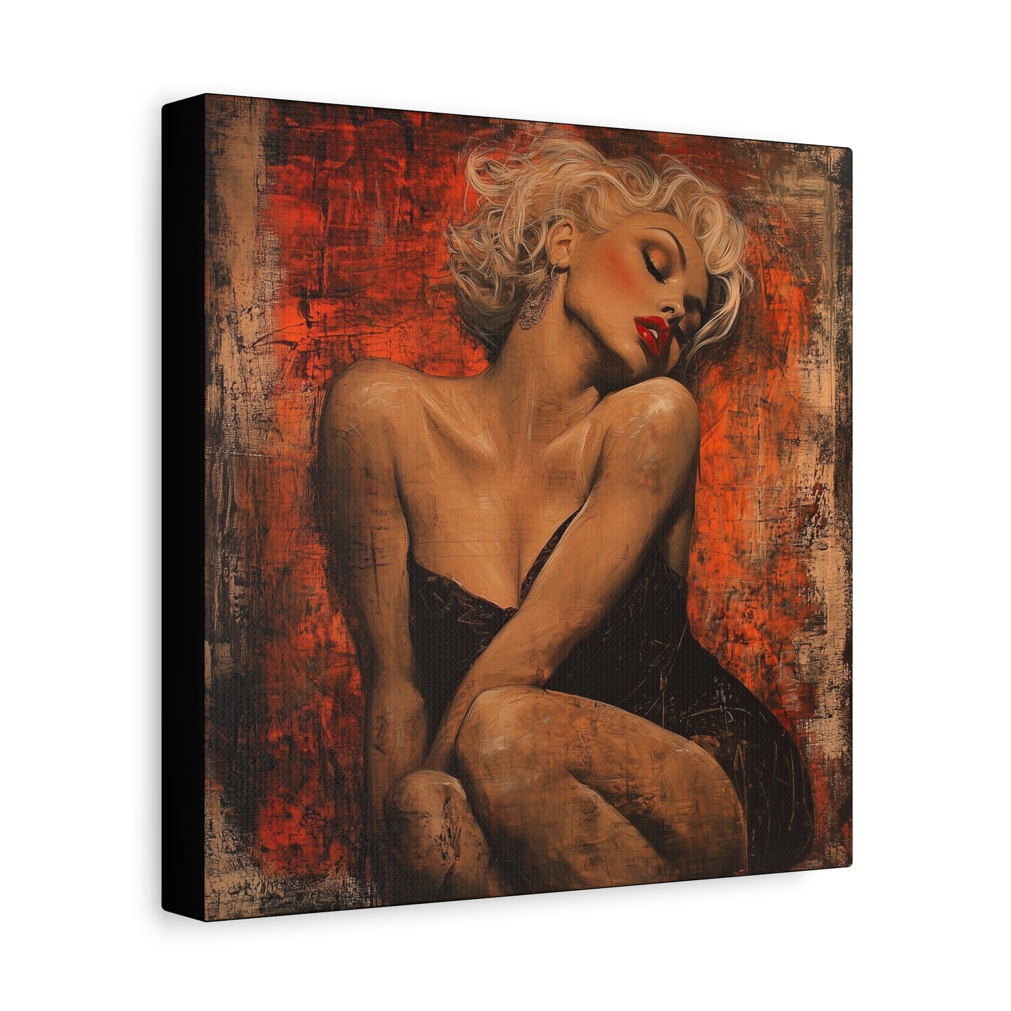 Gallery Wrapped Canvas, Guilt and Grit Adult Art Canvas, Erotic Pinup Art Canvas – Aurora