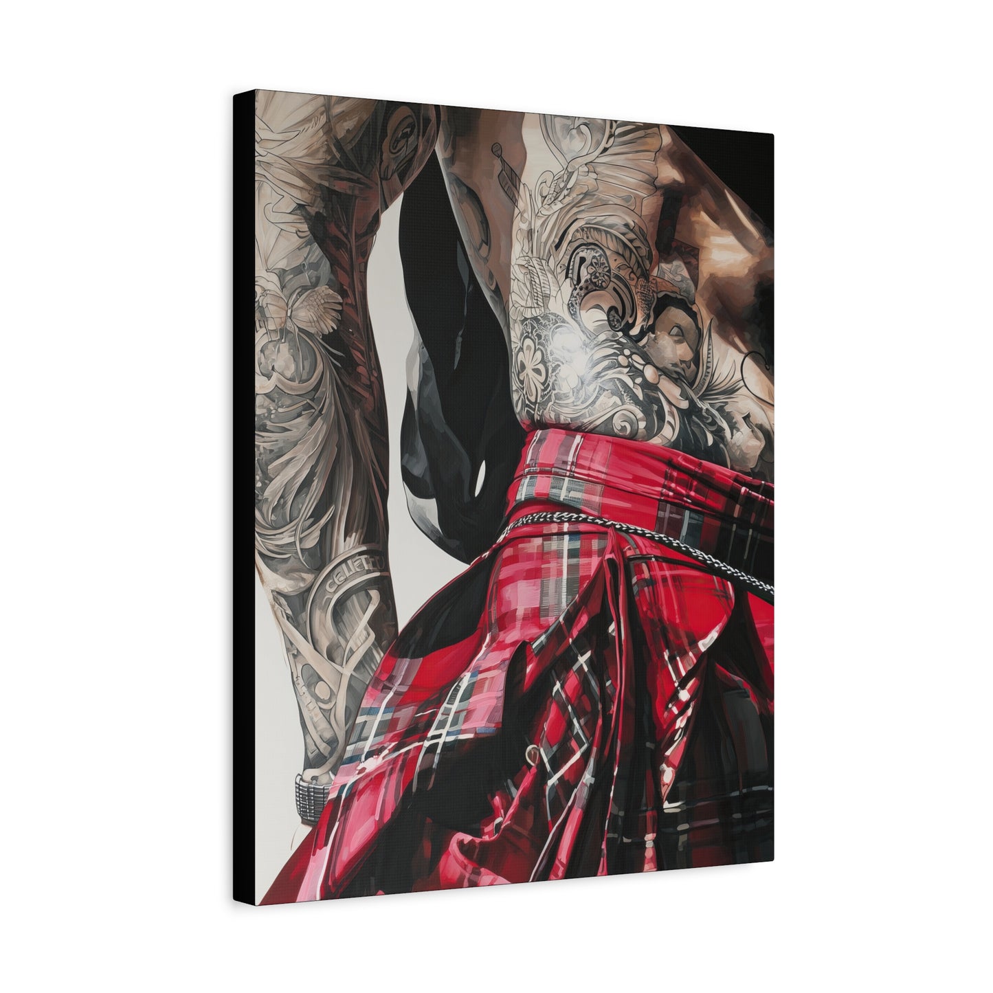 Gallery Wrapped Canvas, Kilts and Carnage Art Canvas, Erotic Pinup Art Canvas – Alexander