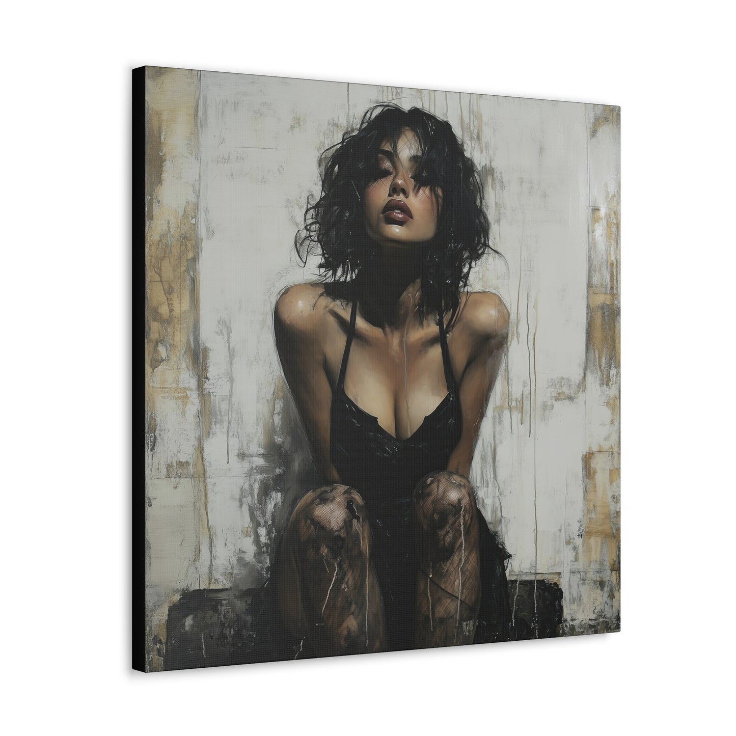 Gallery Wrapped Canvas, Sinners and Saints Art Canvas, Erotic Pinup Art Canvas – Vivienne