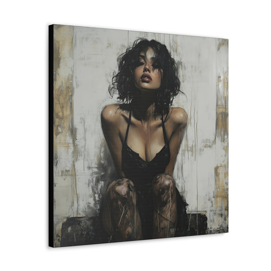 Gallery Wrapped Canvas, Sinners and Saints Art Canvas, Erotic Pinup Art Canvas – Vivienne