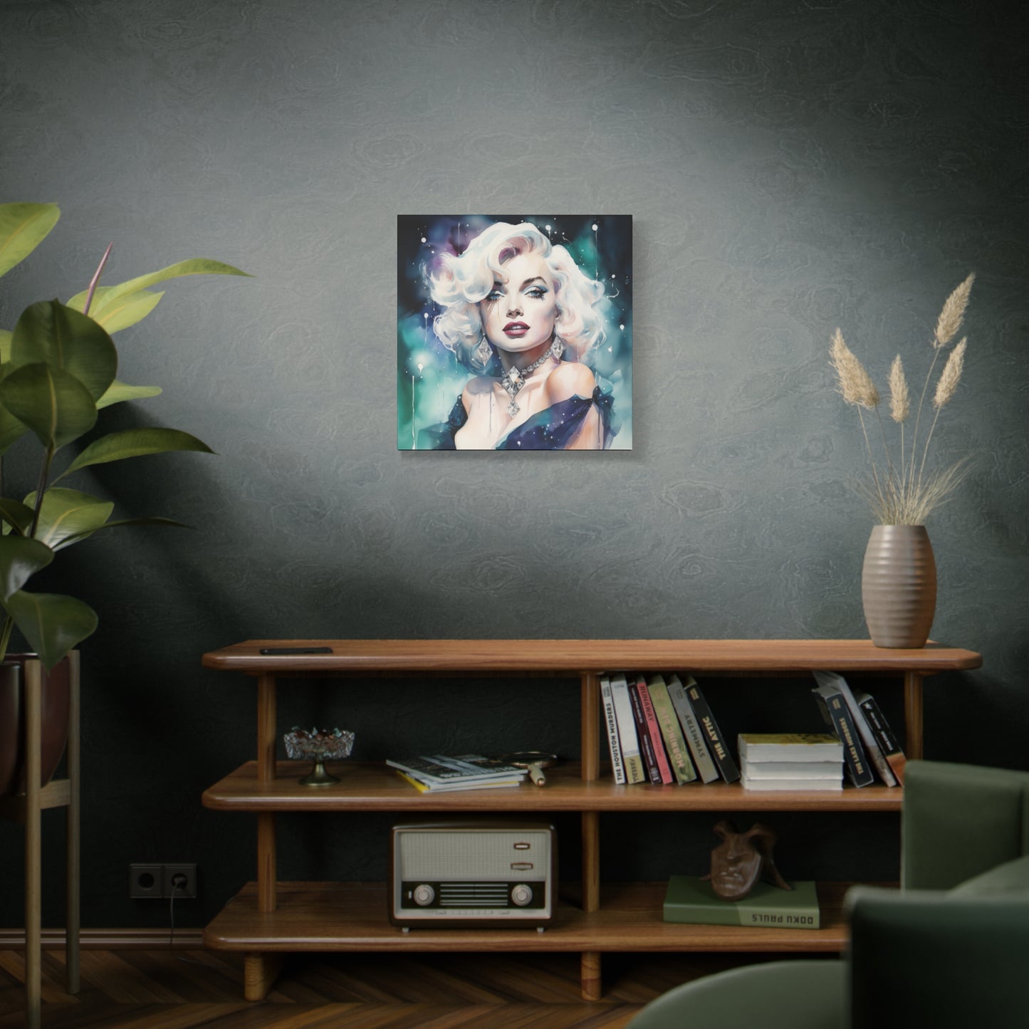 Canvas Wall Art, Gallery Wrapped Pop Art, Celebrity Wall Art – Marilyn Monroe - Diamonds