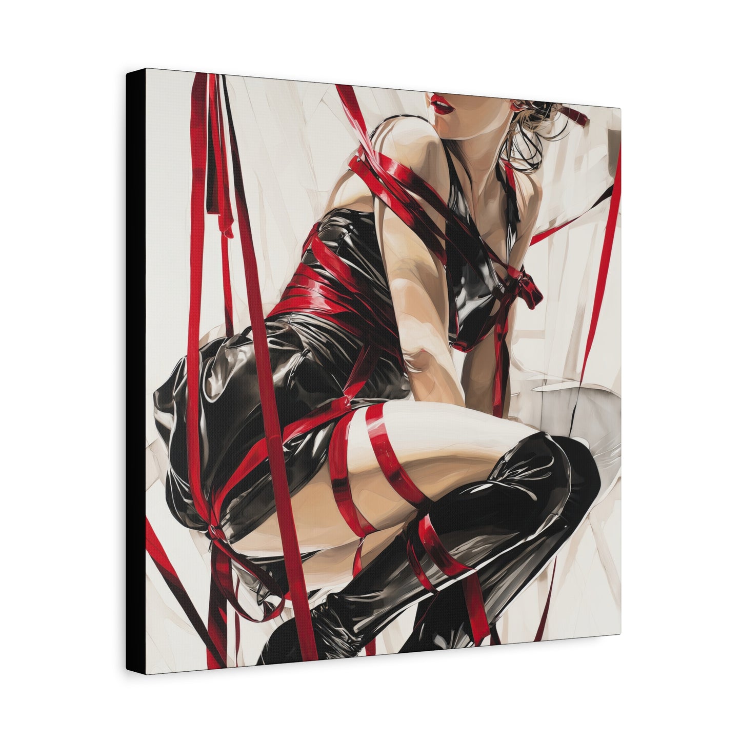 Gallery Wrapped Canvas, Ropes and Reverence Art Canvas, Erotic Shibari Art Canvas – Monica