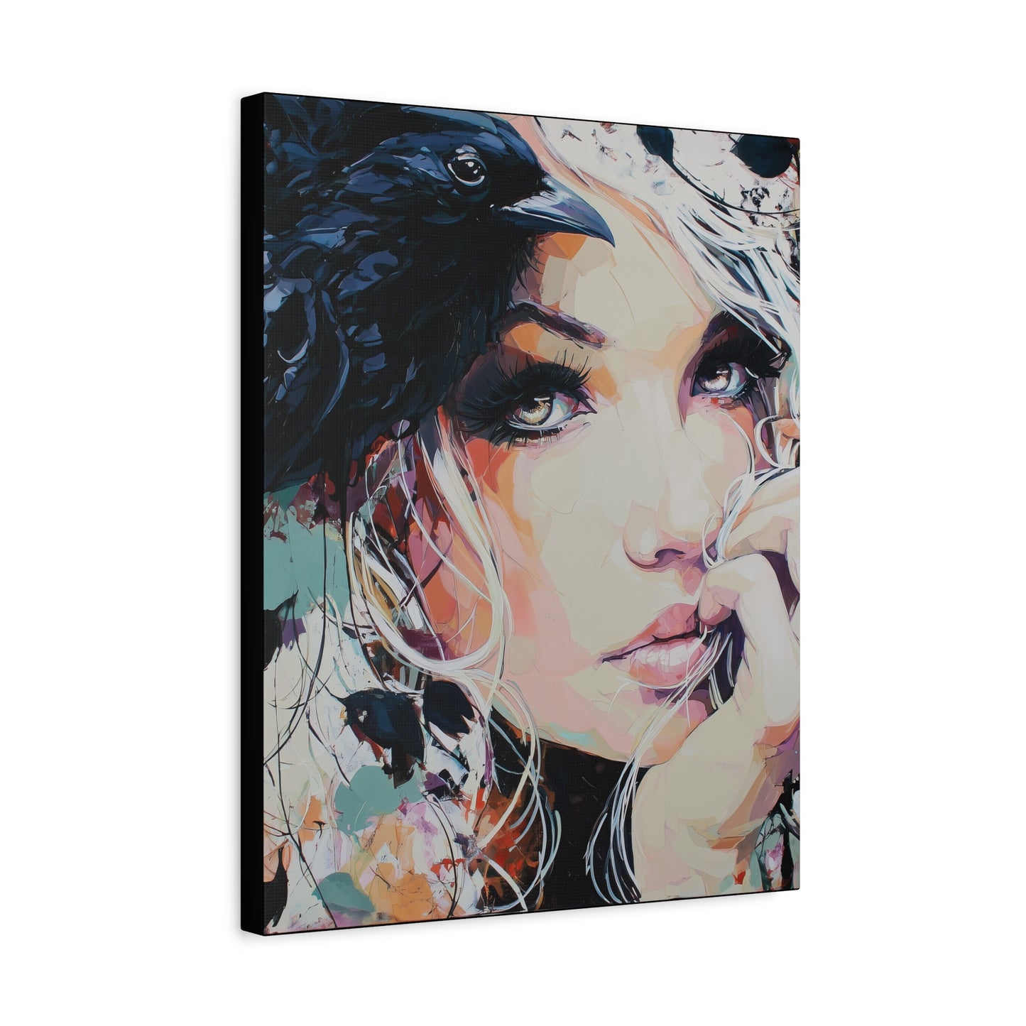 Gallery Wrapped Canvas, Myth and Bones Gothic Art Canvas, Dark Muse Canvas - Calista