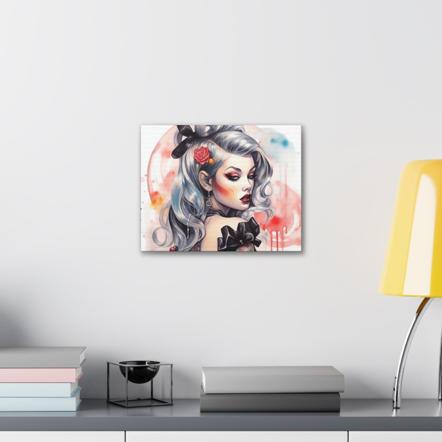 Gallery Wrapped Canvas, Edgy Tattooed Beauty, Urban Pop Art Canvas – Sabella