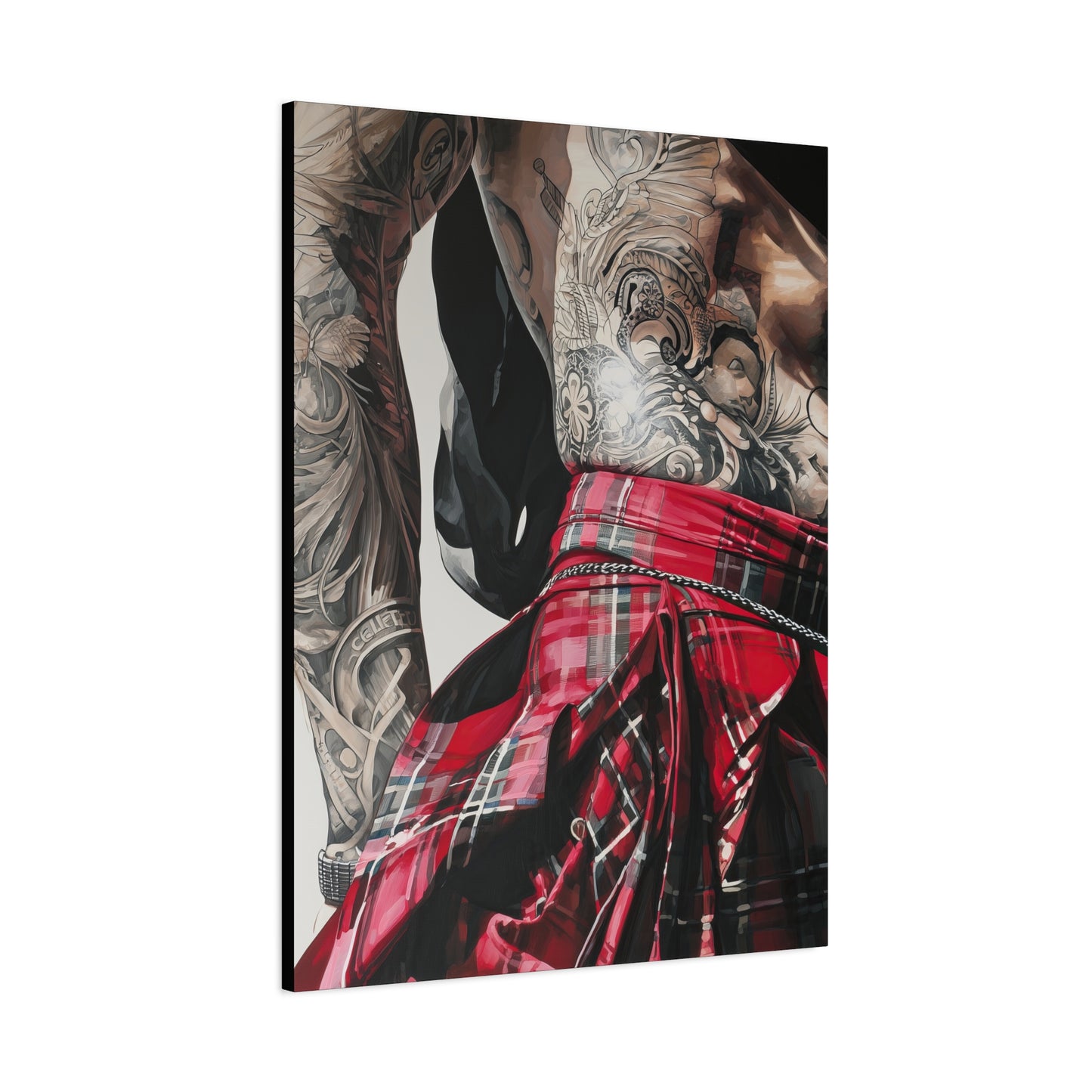 Gallery Wrapped Canvas, Kilts and Carnage Art Canvas, Erotic Pinup Art Canvas – Alexander