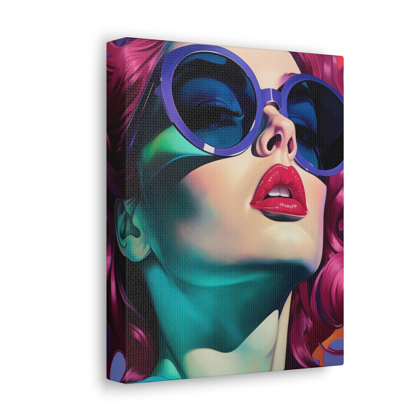 Canvas Gallery Wrapped High-Fashion Wall Art, Stylish Decor, Retro Femme Doll Pop Art – Electra