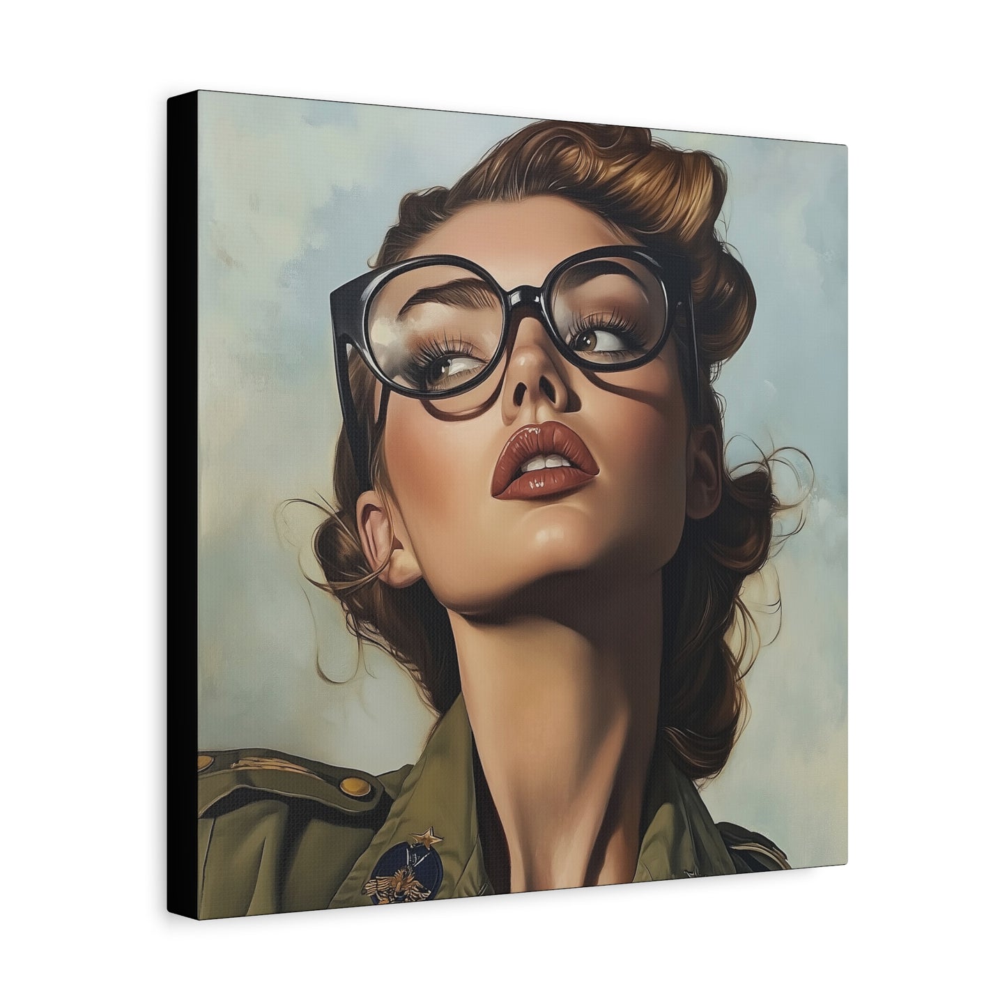 Gallery Wrapped Canvas, Liberty and Lace Art Canvas, Erotic Pinup Art Canvas – Penelope
