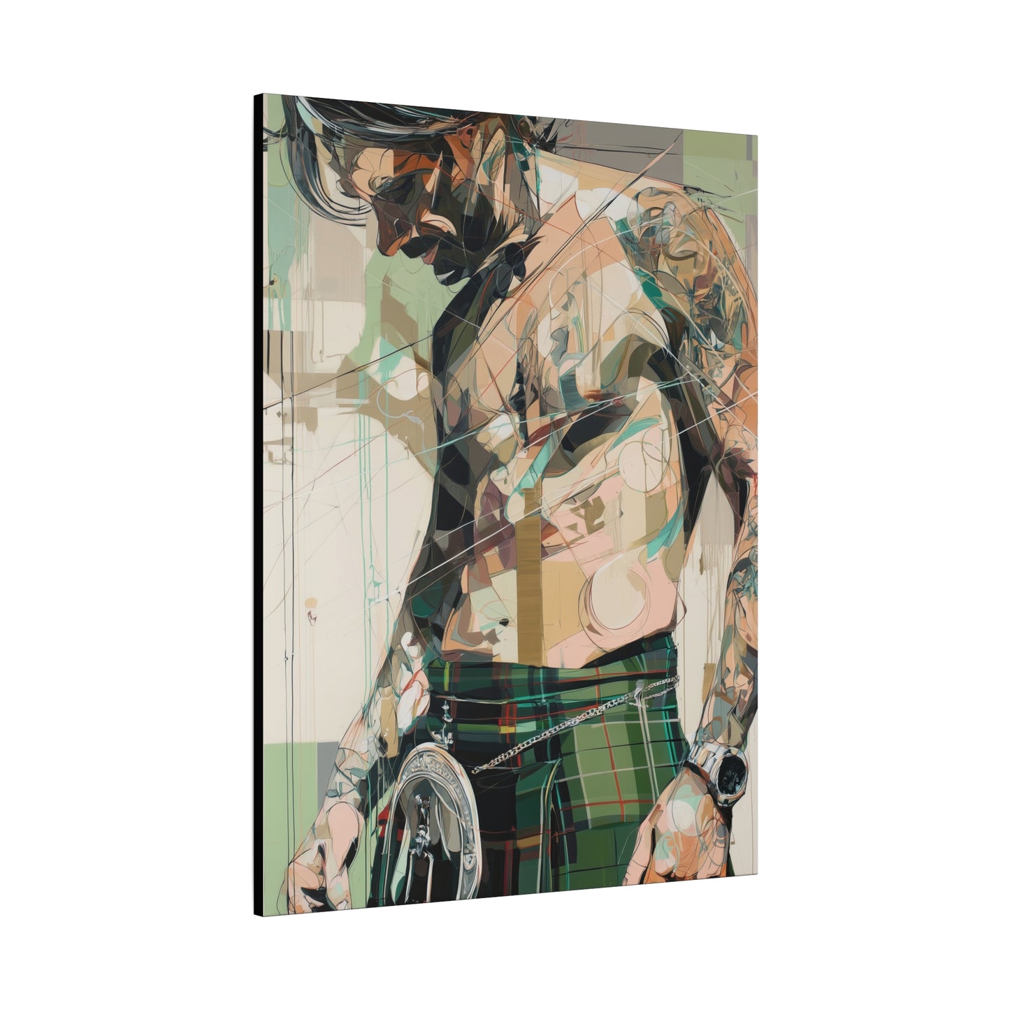 Gallery Wrapped Canvas, Kilts and Carnage Art Canvas, Erotic Pinup Art Canvas – Ewan