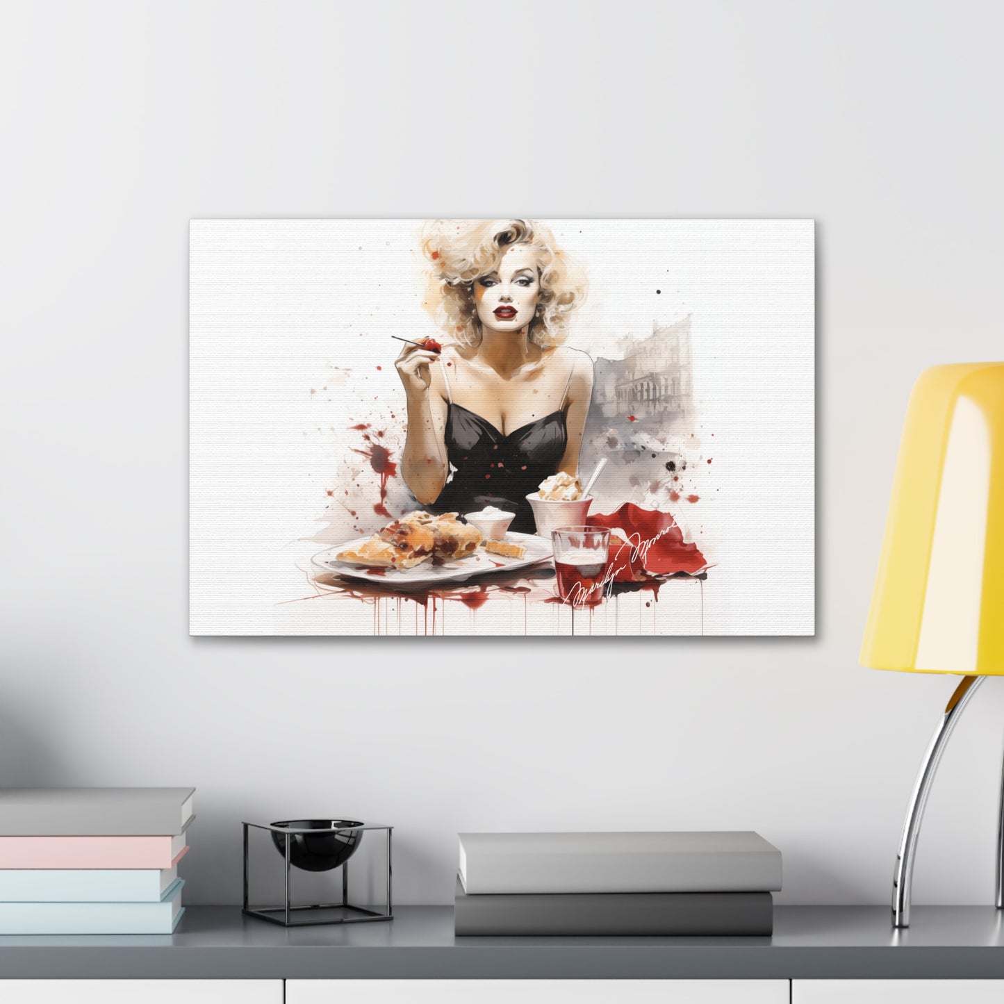 Canvas Wall Art, Gallery Wrapped Pop Art, Celebrity Wall Art – Marilyn Monroe - Cafe