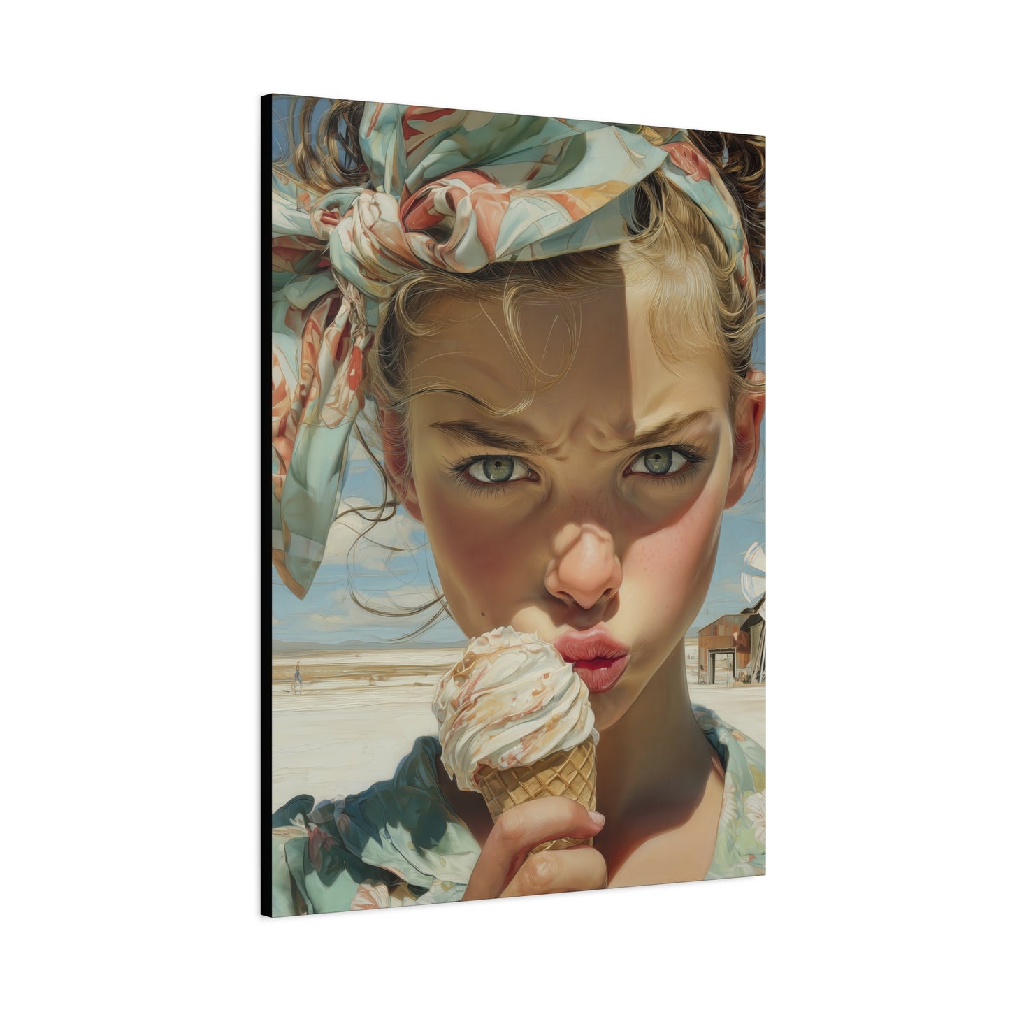 Gallery Wrapped Canvas, Sweet Summer Nostalgia, Sugar and Spice Art Canvas, Ice Cream Dreams Art – Millie