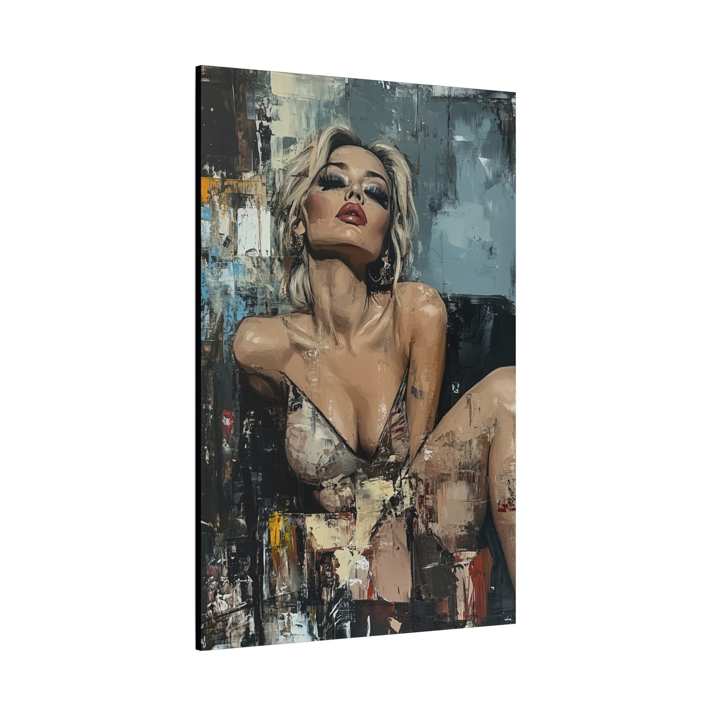 Gallery Wrapped Canvas, Guilt and Grit Adult Art Canvas, Erotic Pinup Art Canvas – Sienna