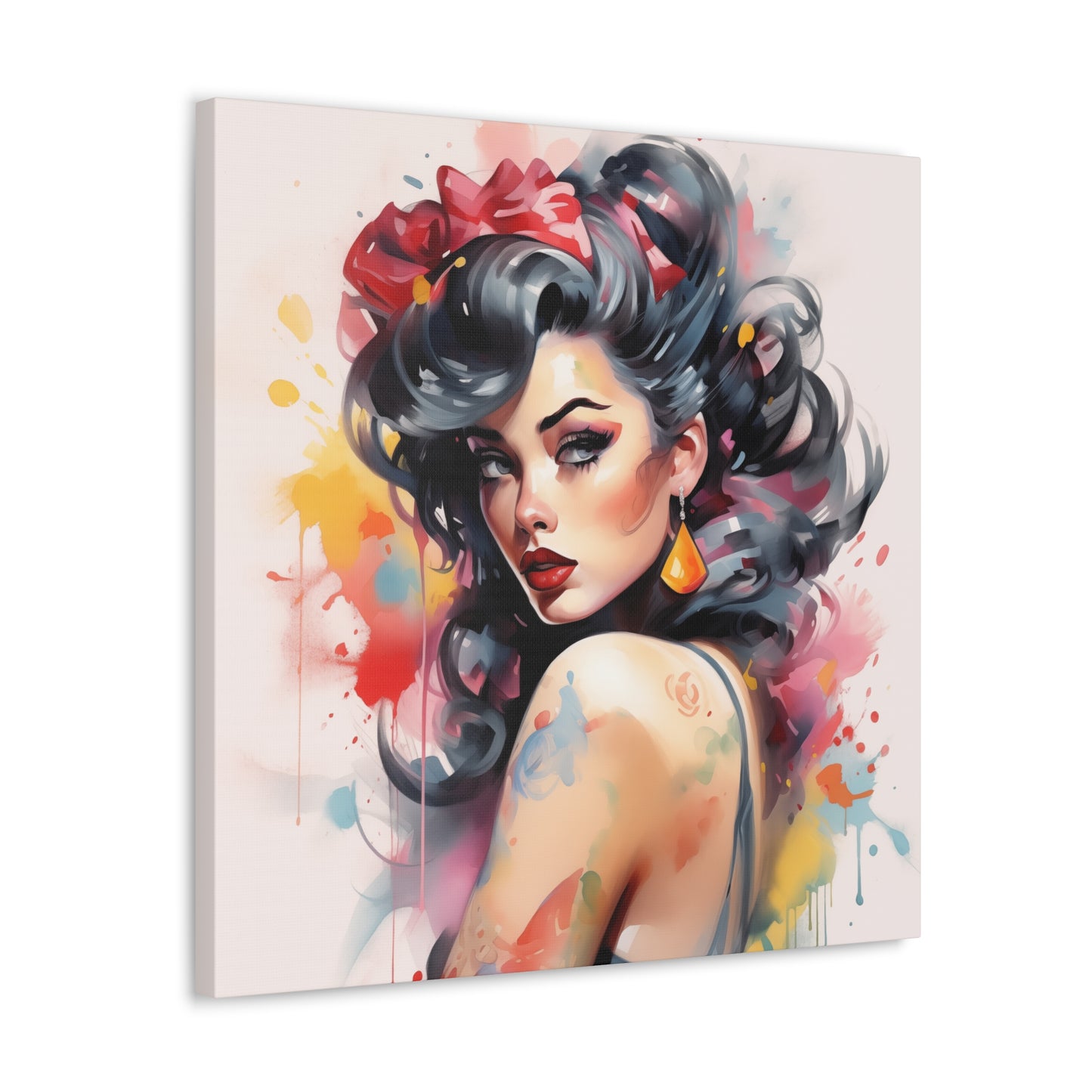 Canvas Wall Art, Gallery Wrapped Pop Art, Femme Doll Wall Art – Genevieve