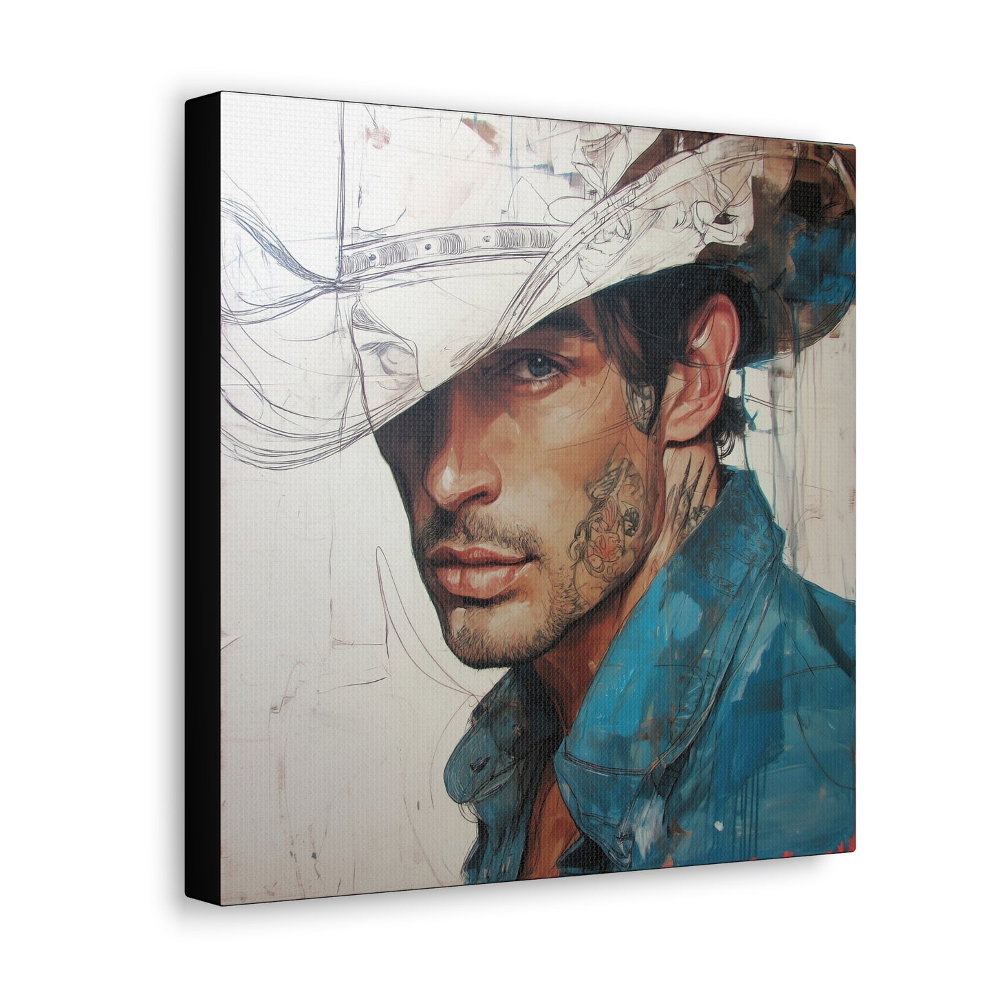 Gallery Wrapped Canvas, Wranglers and Wreckage Art Canvas, Erotic Pinup Art Canvas – Jack