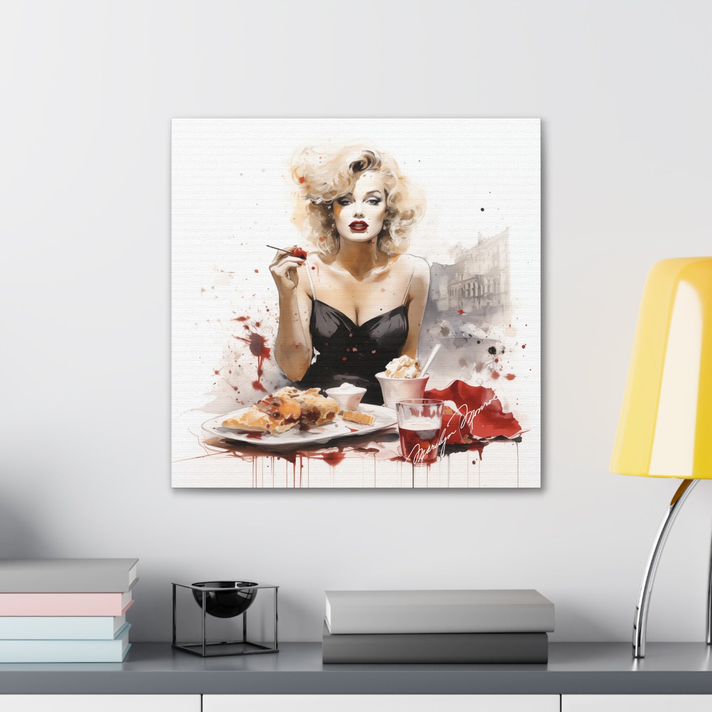 Canvas Wall Art, Gallery Wrapped Pop Art, Celebrity Wall Art – Marilyn Monroe - Cafe