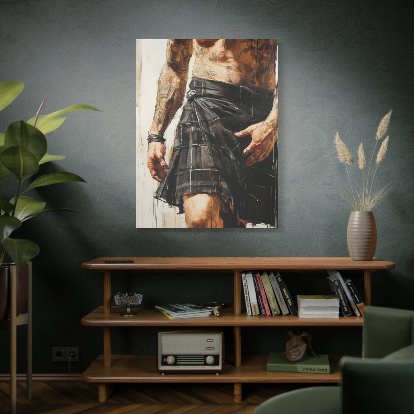 Gallery Wrapped Canvas, Kilts and Carnage Art Canvas, Erotic Pinup Art Canvas – Brodie