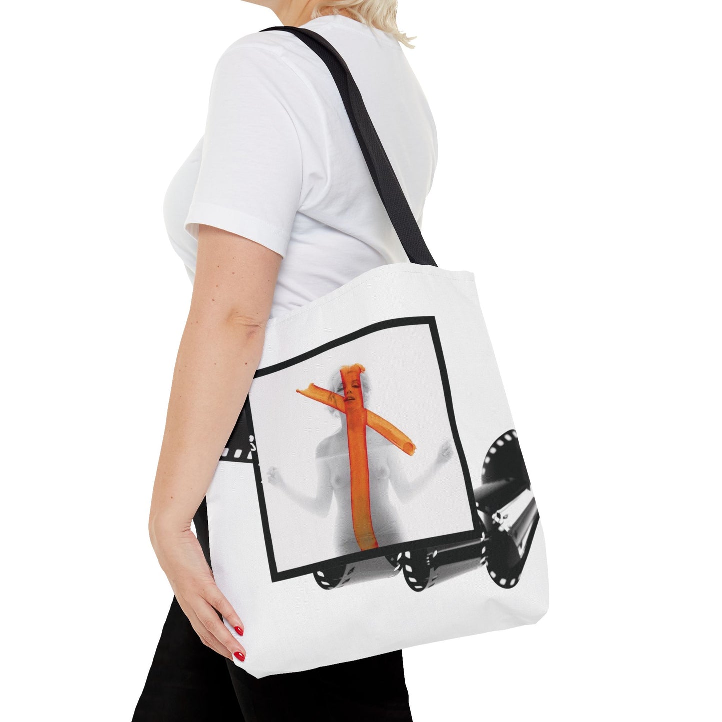 Celebrity Tote Bag, Utility Tote - Marilyn Monroe Autograph Tote - Burned Negative