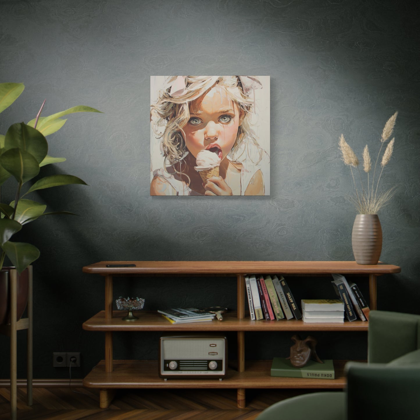 Gallery Wrapped Canvas, Sweet Summer Nostalgia, Sugar and Spice Art Canvas, Ice Cream Dreams Art – Briony