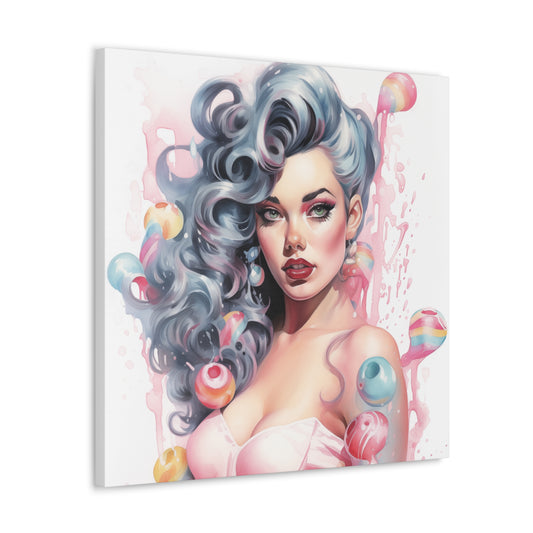 Canvas Wall Art, Gallery Wrapped Pop Art, Femme Doll Wall Art – Lux