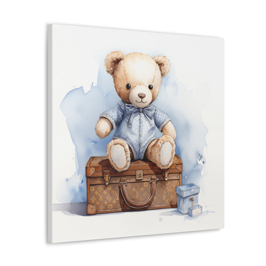Canvas Gallery Wrap - LV Bear Wall Art - Blu