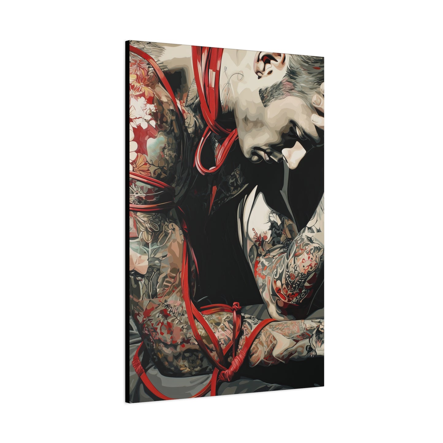 Gallery Wrapped Canvas, Ropes and Reverence Art Canvas, Erotic Shibari Art Canvas – Dorian