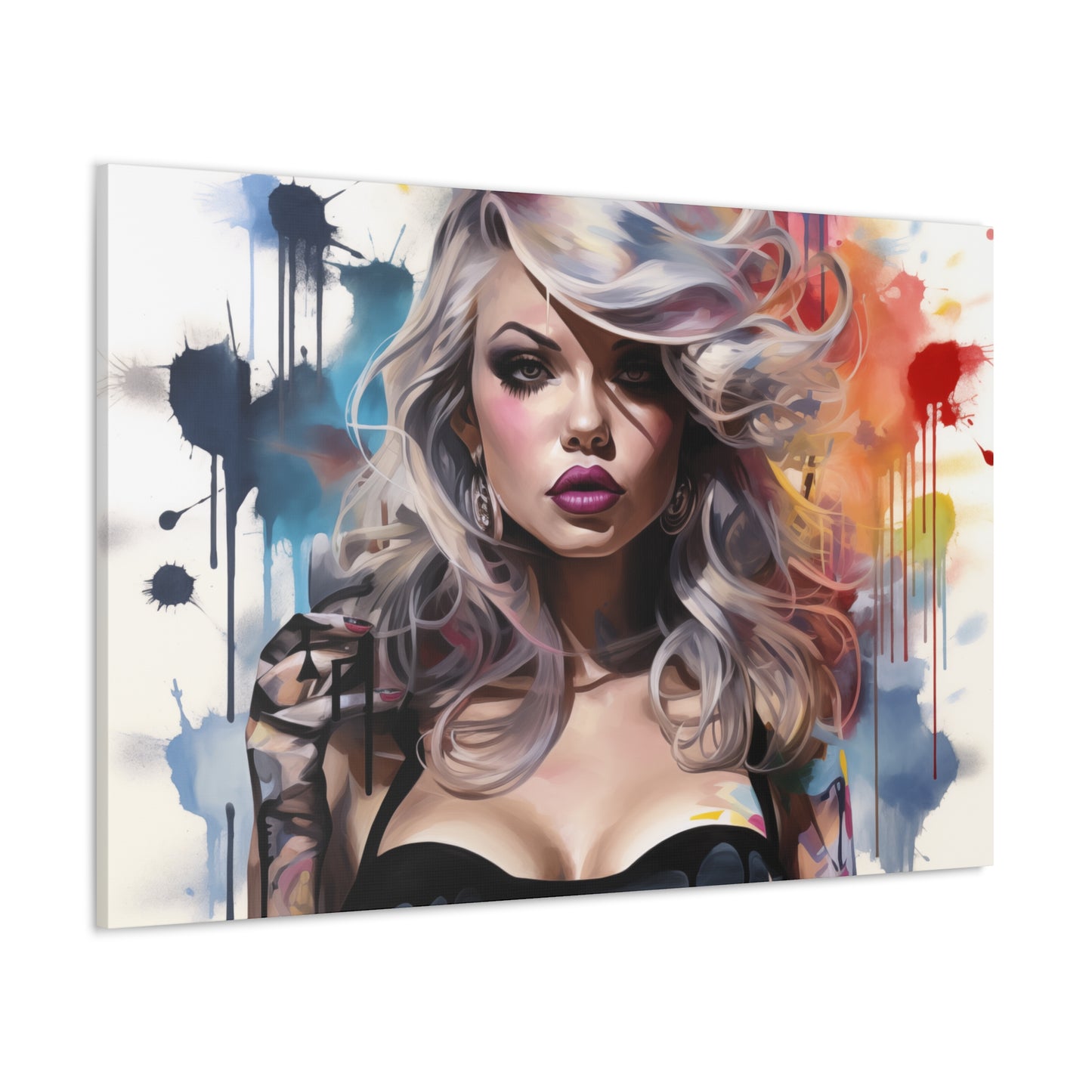 Canvas Wall Art, Gallery Wrapped Pop Art, Femme Doll Wall Art – Zephyr