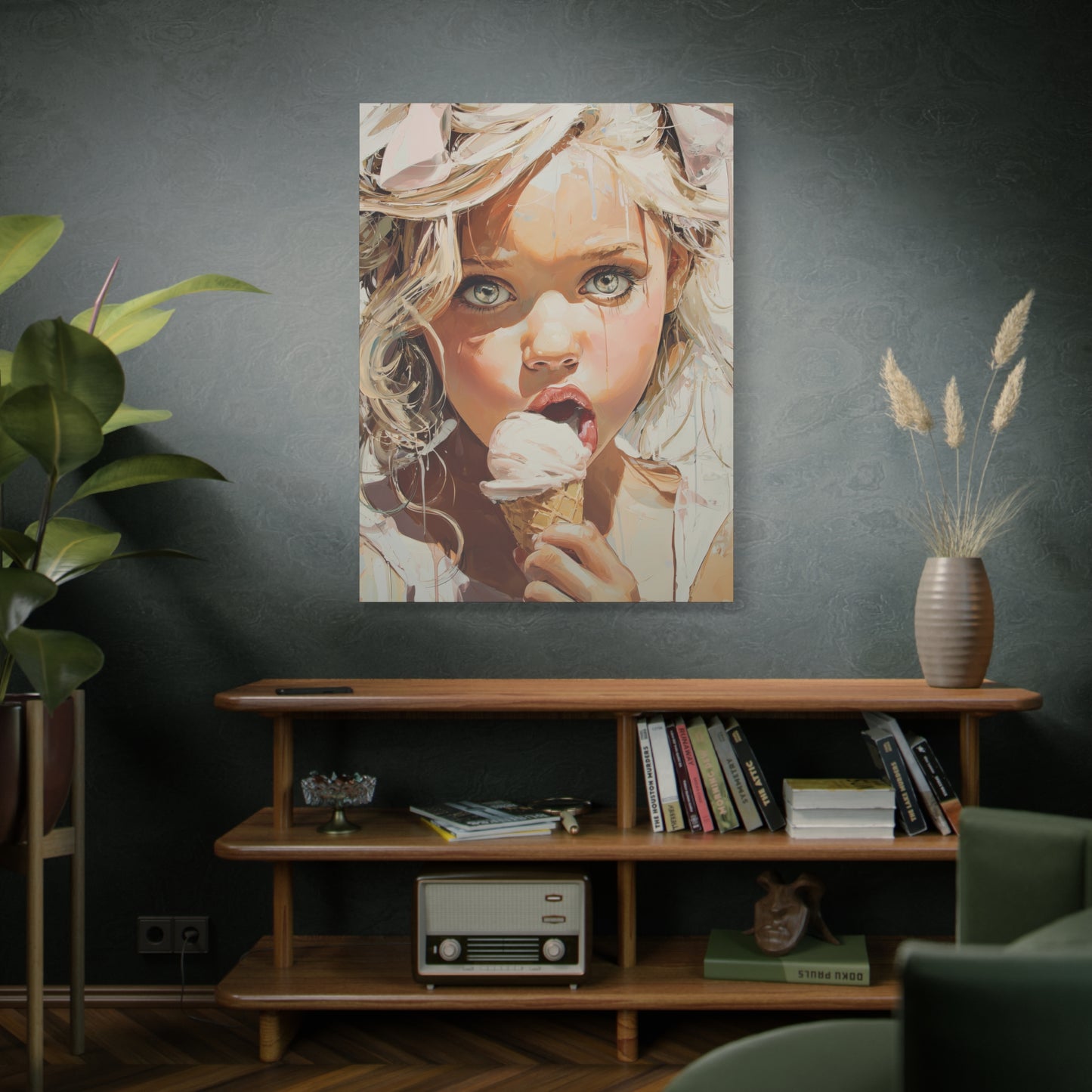 Gallery Wrapped Canvas, Sweet Summer Nostalgia, Sugar and Spice Art Canvas, Ice Cream Dreams Art – Briony