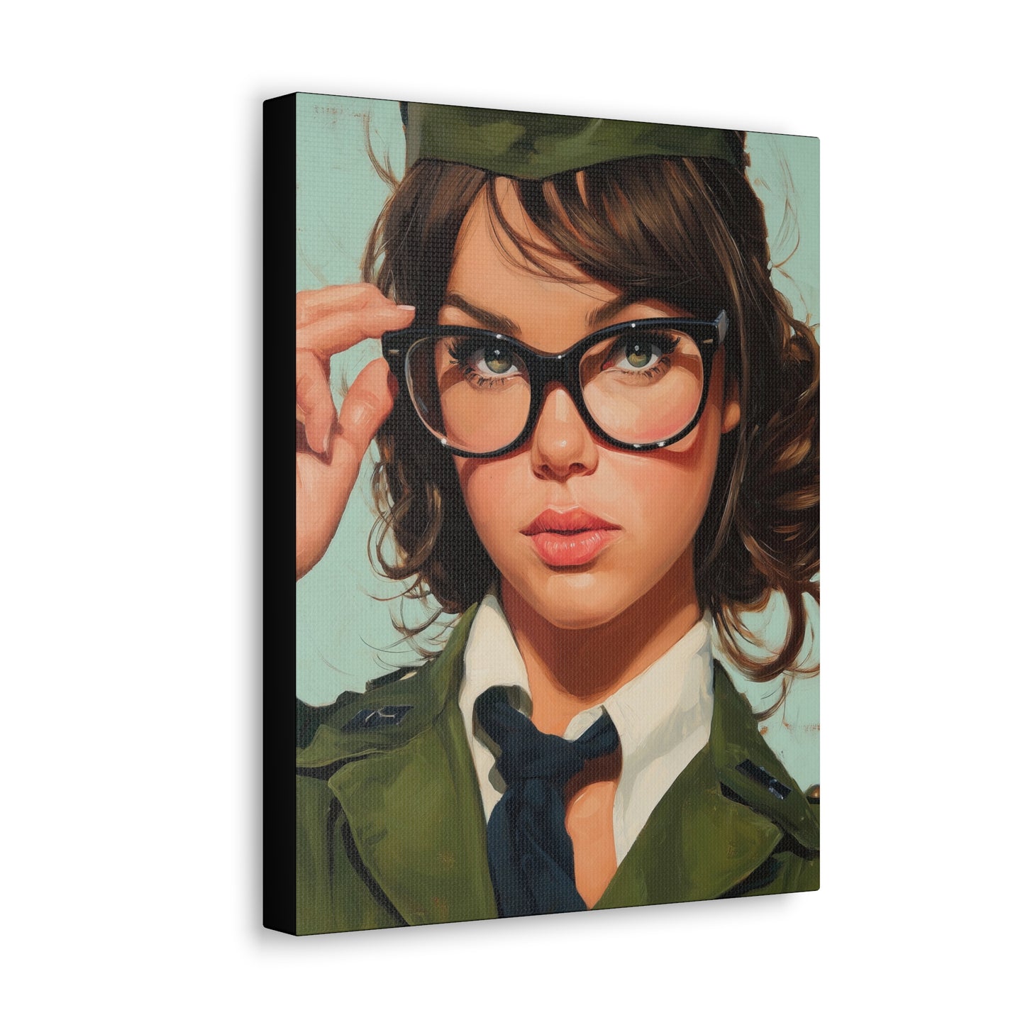 Gallery Wrapped Canvas, Liberty and Lace Art Canvas, Erotic Pinup Art Canvas – Piper