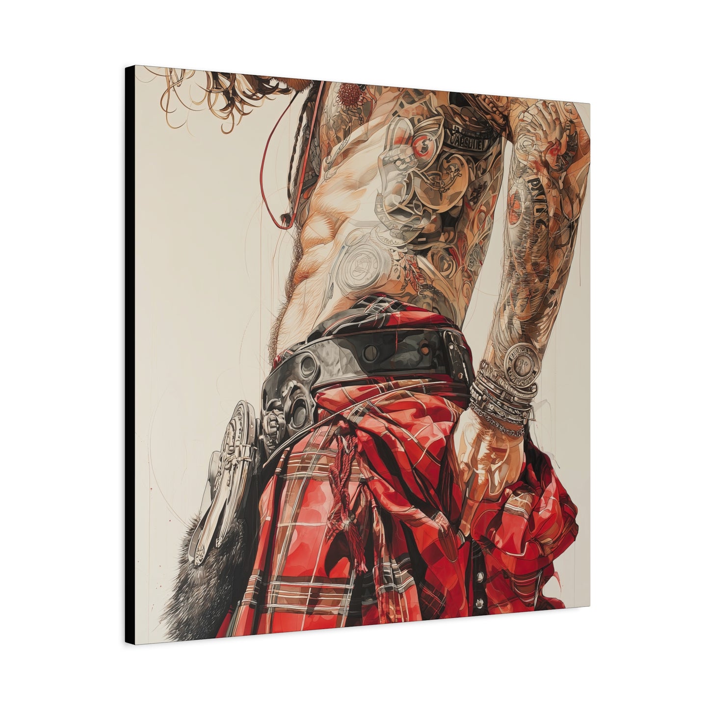 Gallery Wrapped Canvas, Kilts and Carnage Art Canvas, Erotic Pinup Art Canvas – Ronan