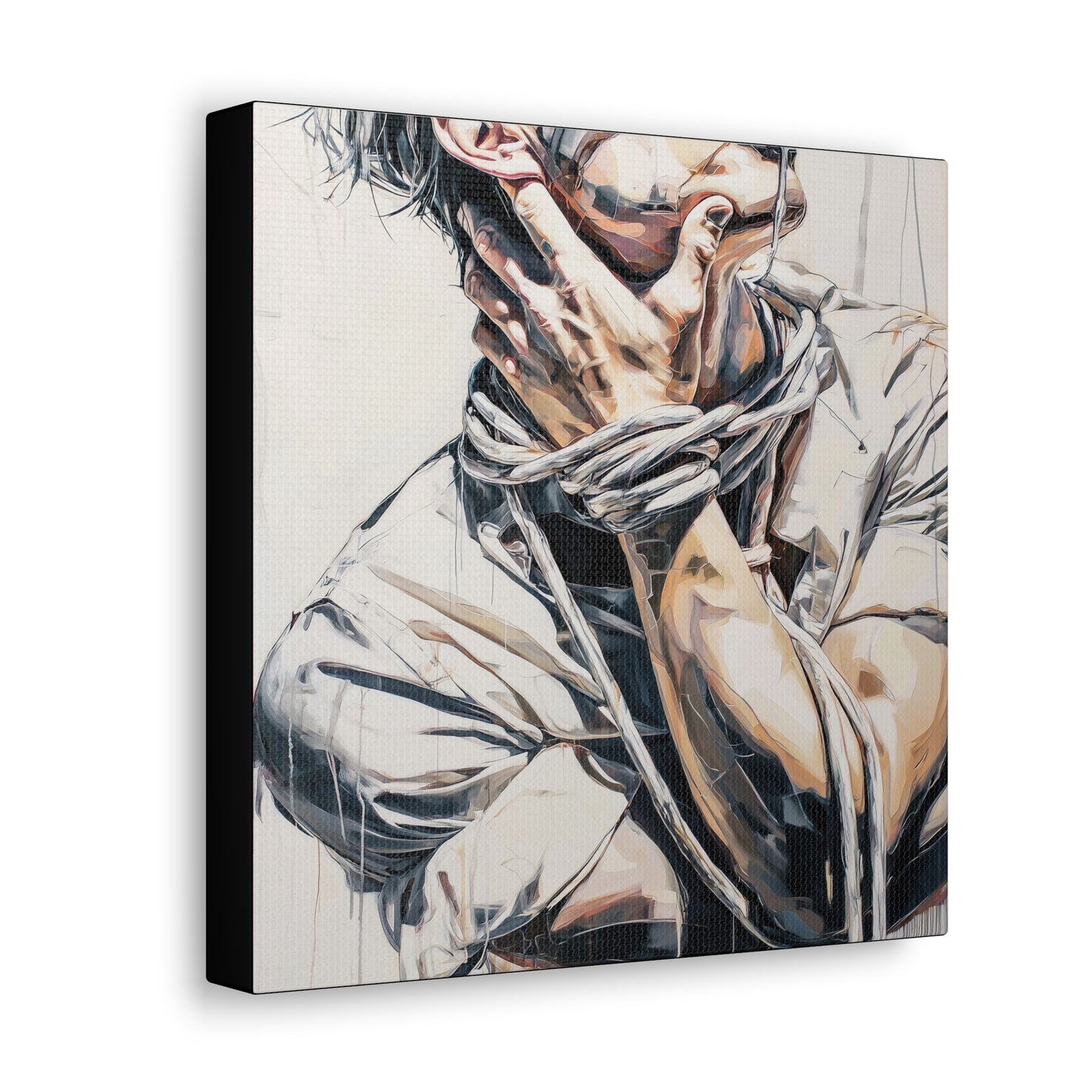 Gallery Wrapped Canvas, Ropes and Reverence Art Canvas, Erotic Shibari Art Canvas – Gary