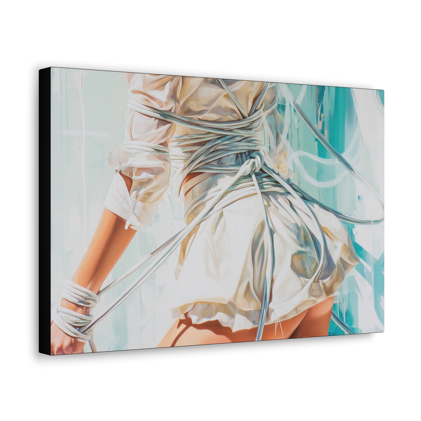 Gallery Wrapped Canvas, Ropes and Reverence Art Canvas, Erotic Shibari Art Canvas – Hannah