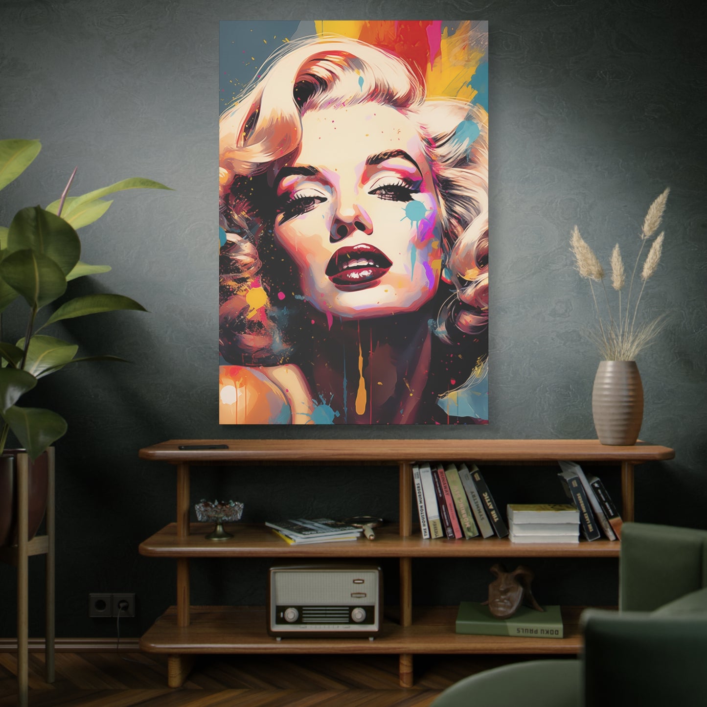 Canvas Wall Art, Gallery Wrapped Pop Art, Celebrity Wall Art – Marilyn Monroe - Abstract